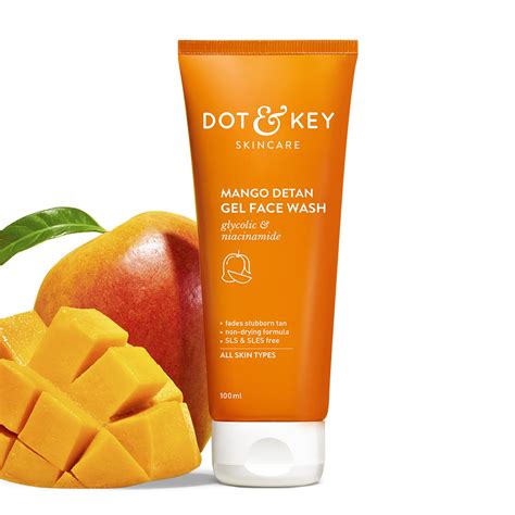 Dot & Key Mango Detan Gel Face Wash | Gently Cleanses Skin From Dirt ...