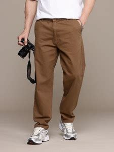 Roadster Regular Fit Men Brown Trousers - Buy Roadster Regular Fit Men ...