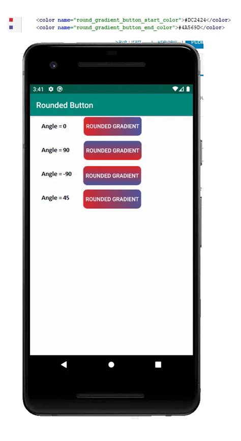Android Studio Round Material Button 的图像结果