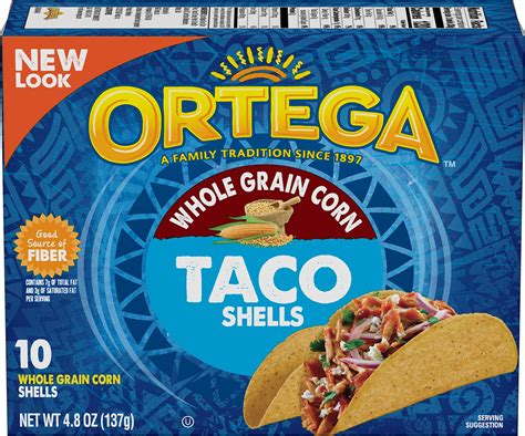 Amazon.com: Ortega Whole Grain Taco Shells, 4.85 Ounce, 10 Shells