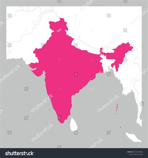 4 Map India Highlighting Neighbouring Countries Images, Stock Photos & Vectors | Shutterstock