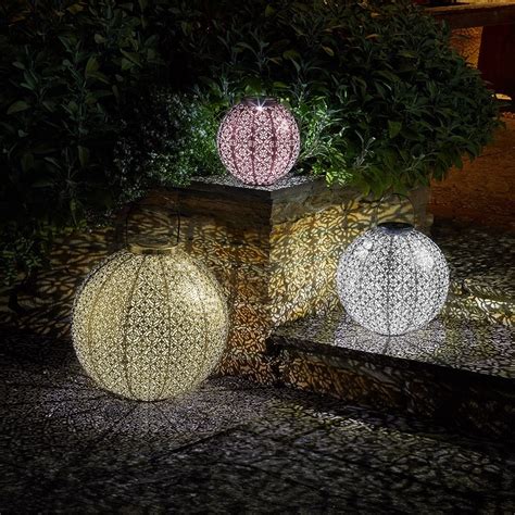 Buy Solar damasque sphere lantern gold: Delivery by Waitrose Garden