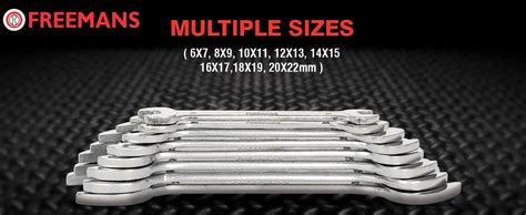 FREEMANS DS08 Combination Double Open End Spanners Wrench - Set of 8 ...