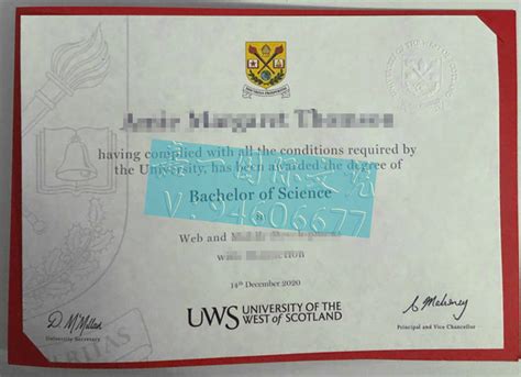 补办西苏格兰大学毕业证书VIP通道,买英国UWS文凭成绩单值得推荐