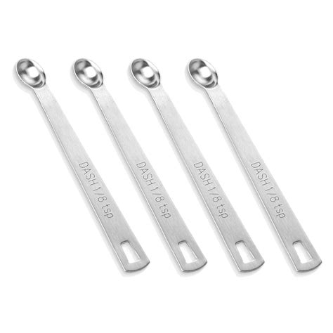 4 PCS 1/8 Teaspoon (1/8 Tsp | 0.625 mL | 0.625 cc) Single Measuring ...