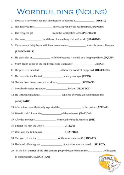 Word Formation Process Exercise 的图像结果