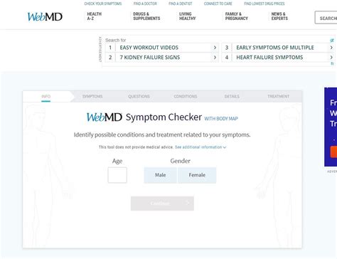 Image result for WebMD Symptom Checker