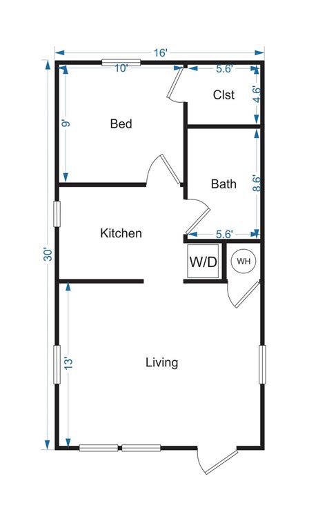 Tiny Home Floor Plan Gallery - Robin Sheds