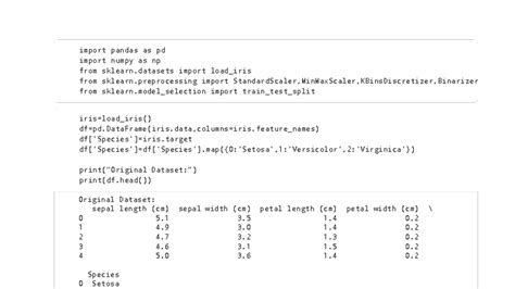 Practical 2: Data Preprocessing Techniques with Iris Dataset - Studocu