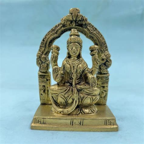 Buy CraftVatika Brass Maa Lakshmi Devi Idol Statue Sitting on Kamal ...