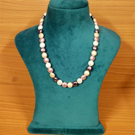 REAL SHELL PEARL SINGLE LINE NECKLACE – Sanvi Jewels