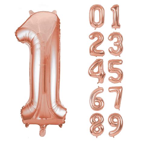 AMFIN® 32 inch 1 Number Foil Balloon, Birthday Decoration Items [Helium ...