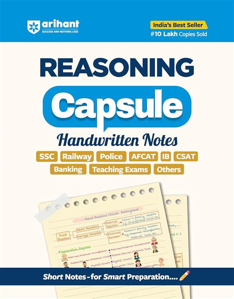 Arihant Reasoning Capsule Handwritten Notes English Medium For SSC ...
