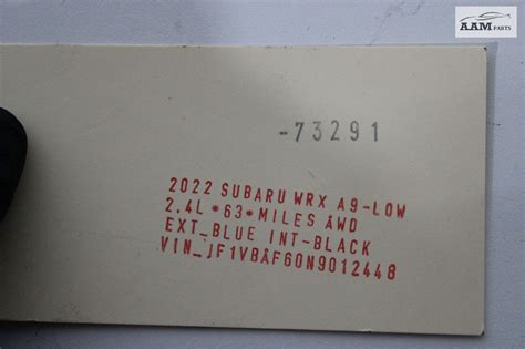 2022-2023 Subaru Wrx 2.4l Subwoofer Sub Woofer Audio | Ubuy India