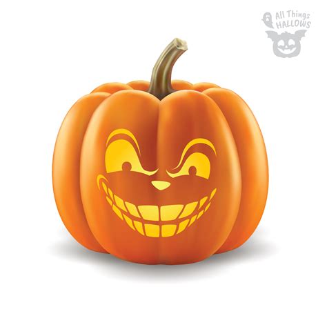 Demonic Grin Pumpkin Stencil - Allthingshallows.com – AllThingsHallows
