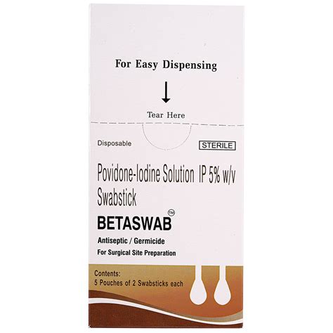 Betaswab 5% Solution Swabstick 2's | Uses, Side Effects, Price | Apollo ...