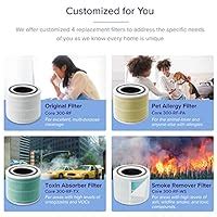 Kariwa Air Purifier for Home Allergies and Pets Hair Smokers in Bedroom ...