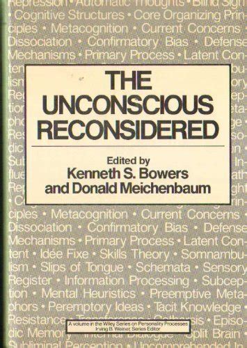 Buy Bowers ∗unconscious∗ Reconsidered (prev.unconsciou S Processes ...