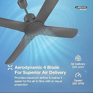 Buy Havells 1200Mm Libeccio Bldc Motor Ceiling Fan|Premium Finish With ...