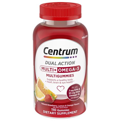 Centrummultigummies Multi Omega 3 Dual Action Adult Multivitamin ...
