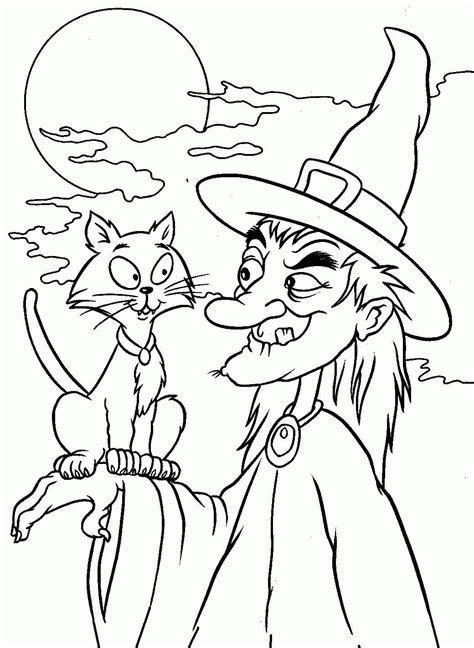 Witch Face Coloring Pages Witch Coloring Pages - GetColoringPages.com