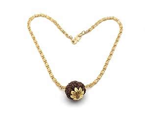 Buy 8 Mukhi Rudraksha Pendant Necklace with Gold Tone Chain, Natural ...