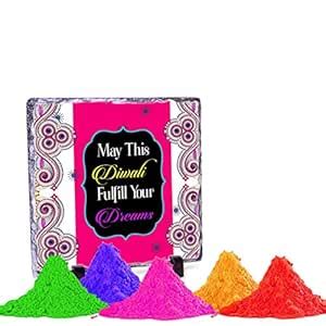 Buy May This Diwali Fulfill Your Dreams Rangoli Colours & Rock Tile ...