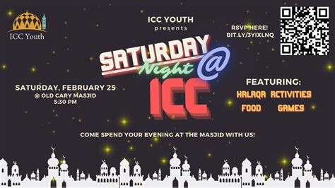 ICC Youth Saturday Night Program - Feb 25th - Cary Masjid