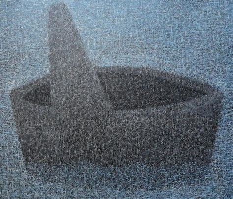 "Boat": Steel Grey Oil Painting (30x36) by Suraj Lohar – ArtZolo.com