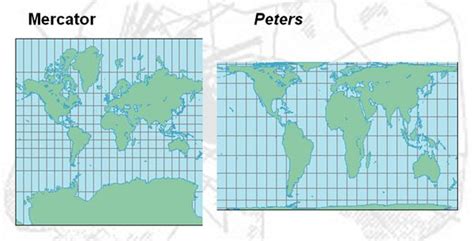 Peters Projection Map vs Mercator 的图像结果