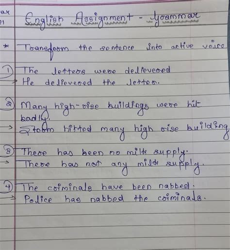 transform the sentence into active voice1) the letters were delivered 2 ...