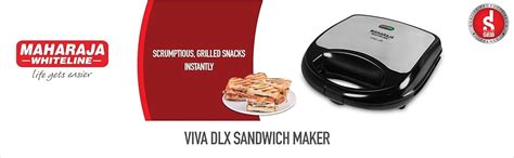 Buy Maharaja Whiteline Plastic Viva DLX 700-Watt Sandwich Toaster ...