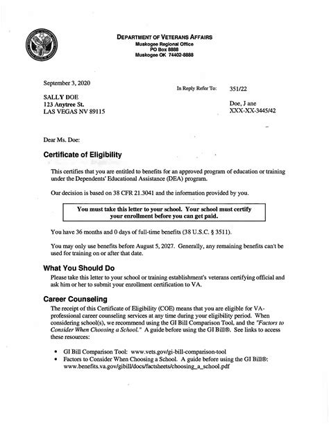 VA Certificate of Eligibility (COE) Submission