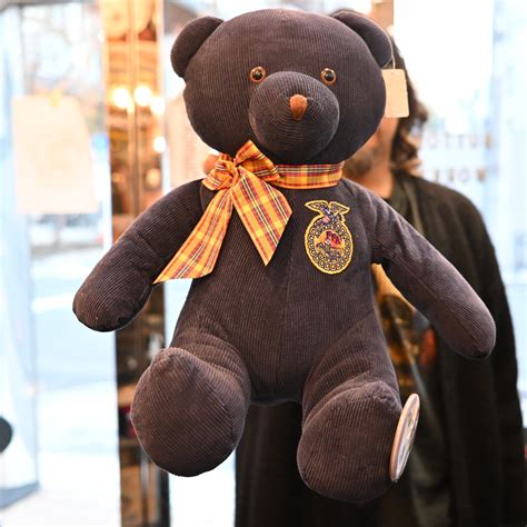 Original FFA Navy Corduroy Teddy Bear | Button Works Store ボタンワークス