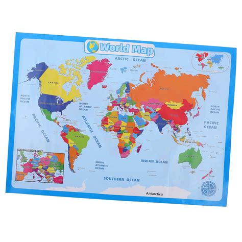 Buy GAFOKI 1 Sheet world wall stickers for kids US s usa wall of world ...