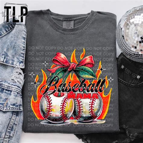 Mama Baseball/Softball Cherries DTF Transfer - The Lily Pad -TLP