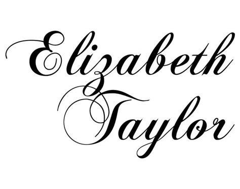 Elizabeth Taylor in Cursive