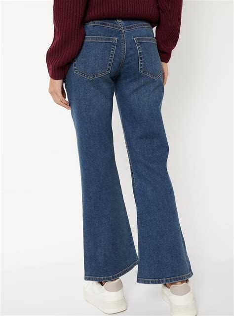 Buy Women Washed High Rise Flare Jeans Online at just Rs. 1299.0 ...