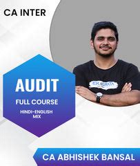 CA Inter Audit Full Course By CA Abhishek Bansal