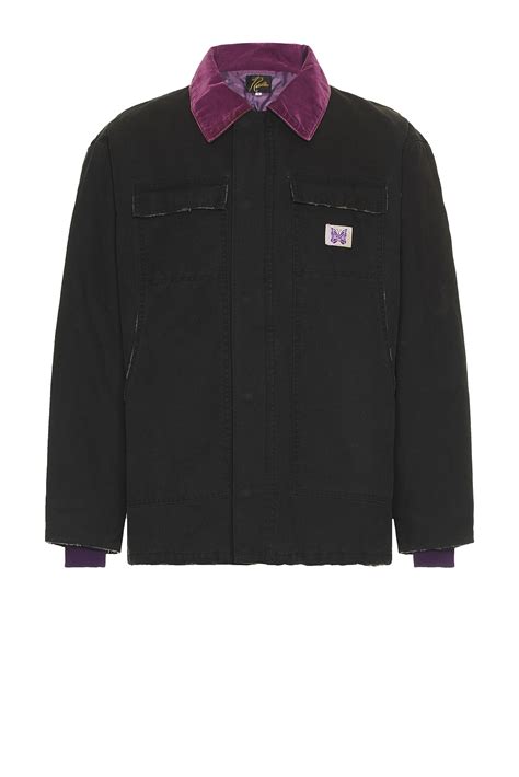 Needles Lumberjack Coat 11Oz Cotton Oxford in Black | FWRD