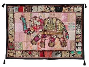 Ekam Art Rajasthani Handmade Heavy Elephant Embroidery Cotton Patchwork ...