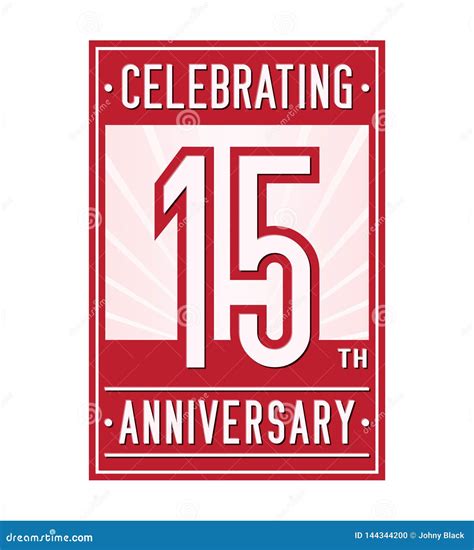 15 Years Celebrating Anniversary Design Template. 15th Logo. Vector and ...