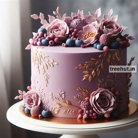 Mauve Cake Decoration Ideas