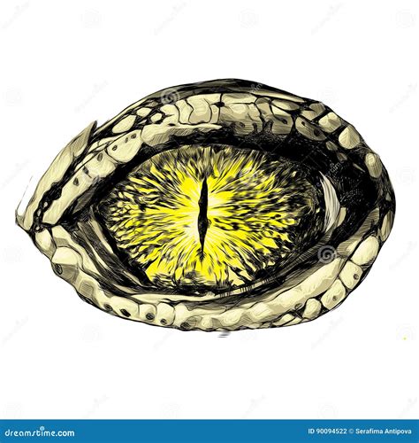 Eye of a crocodile stock vector. Illustration of symbol - 90094522