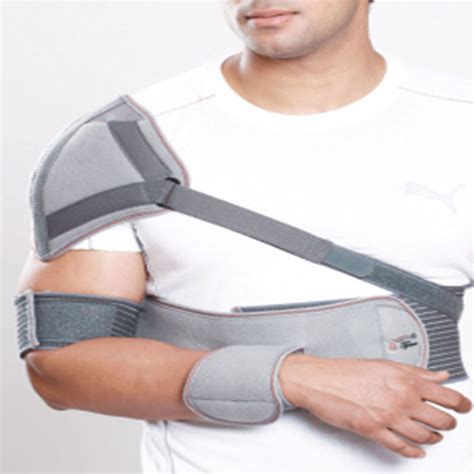Tynor Elastic Shoulder Immobiliser Shoulder Support (M, Grey) - Buy ...