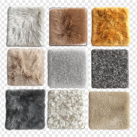 Collection of faux fur textures | Premium AI-generated PSD