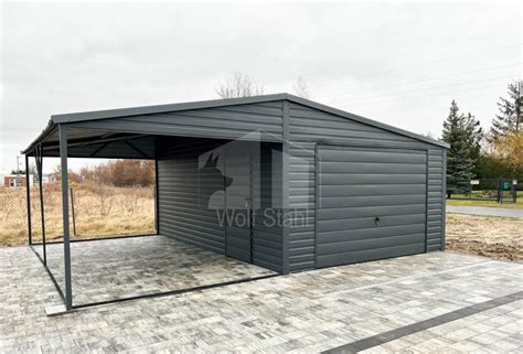 BLECHGARAGE 4M 5M SCHWINGTOR ANTHRAZIT SATTELDACH GP263 in Sachsen ...