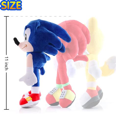 Buy Sonic Plush, 11'' Tall Sonic 2 Toys Figures Cotton Soft Stuffed ...