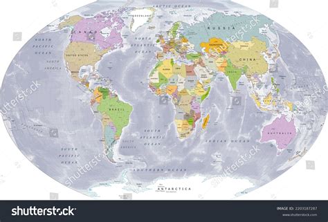 Detailed Political World Map 的图像结果