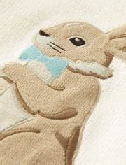 Boys Long Sleeve Embroidered Bunny Sweater - Signs of Spring - WHITE ...